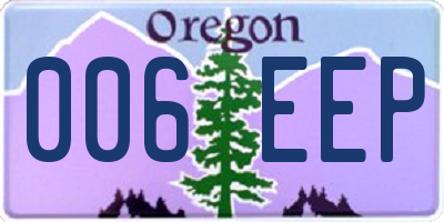 OR license plate 006EEP
