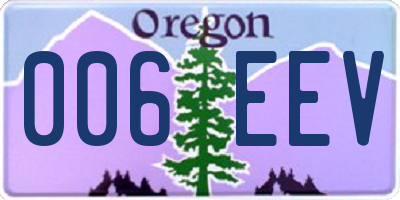 OR license plate 006EEV