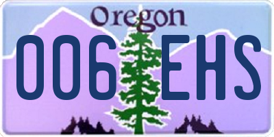 OR license plate 006EHS