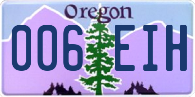 OR license plate 006EIH