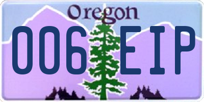 OR license plate 006EIP
