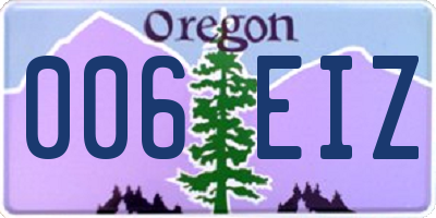 OR license plate 006EIZ