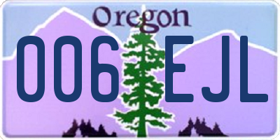 OR license plate 006EJL