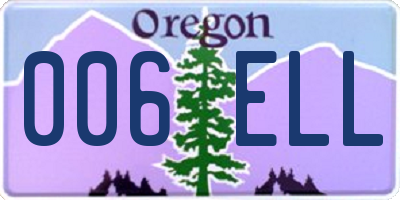 OR license plate 006ELL