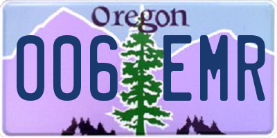 OR license plate 006EMR