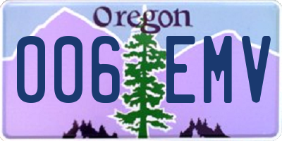 OR license plate 006EMV