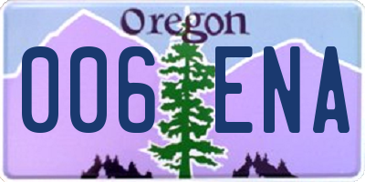 OR license plate 006ENA
