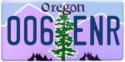 OR license plate 006ENR