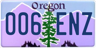 OR license plate 006ENZ