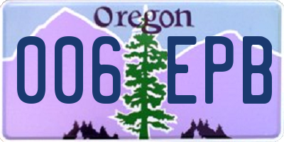OR license plate 006EPB