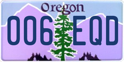 OR license plate 006EQD