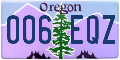 OR license plate 006EQZ