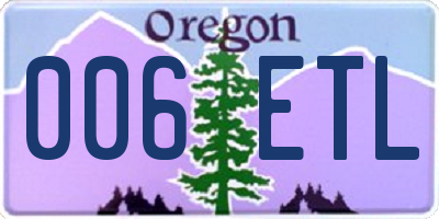 OR license plate 006ETL