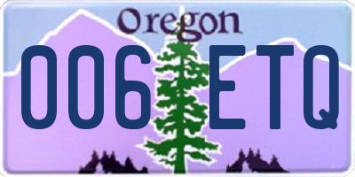 OR license plate 006ETQ