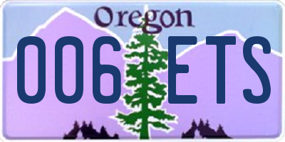 OR license plate 006ETS