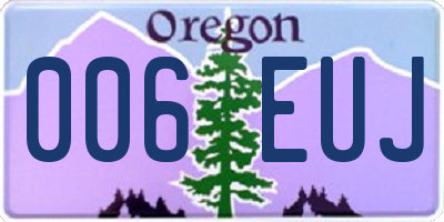 OR license plate 006EUJ