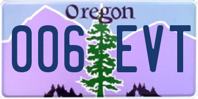 OR license plate 006EVT