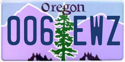 OR license plate 006EWZ
