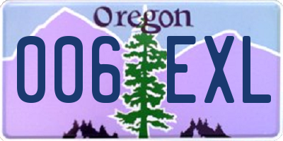 OR license plate 006EXL