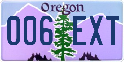 OR license plate 006EXT