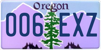 OR license plate 006EXZ