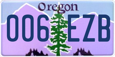 OR license plate 006EZB
