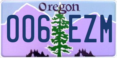 OR license plate 006EZM