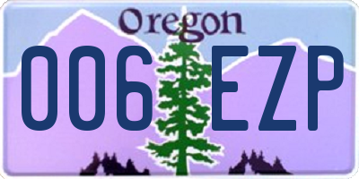 OR license plate 006EZP