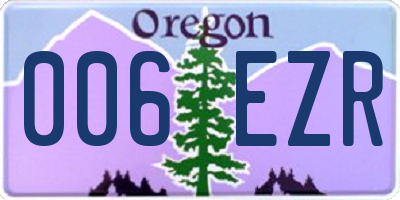 OR license plate 006EZR