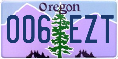 OR license plate 006EZT