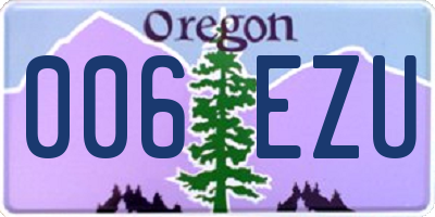 OR license plate 006EZU