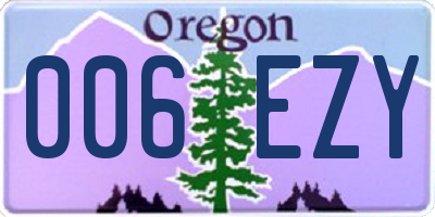 OR license plate 006EZY