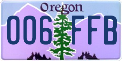 OR license plate 006FFB