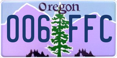 OR license plate 006FFC
