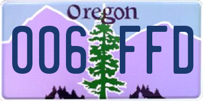 OR license plate 006FFD