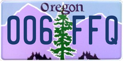 OR license plate 006FFQ