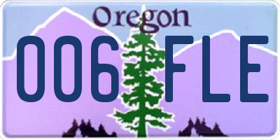 OR license plate 006FLE