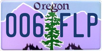 OR license plate 006FLP