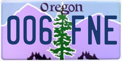 OR license plate 006FNE