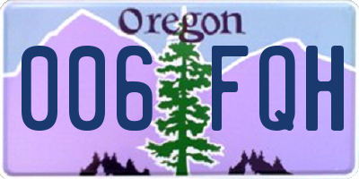 OR license plate 006FQH