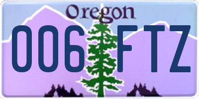 OR license plate 006FTZ