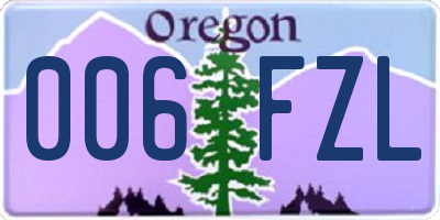 OR license plate 006FZL
