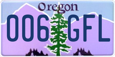 OR license plate 006GFL