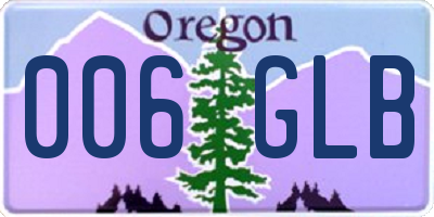 OR license plate 006GLB