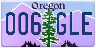 OR license plate 006GLE