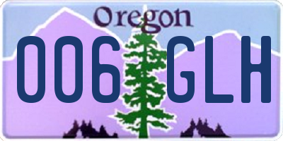 OR license plate 006GLH