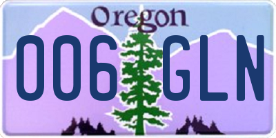 OR license plate 006GLN