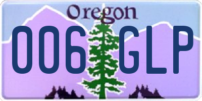 OR license plate 006GLP