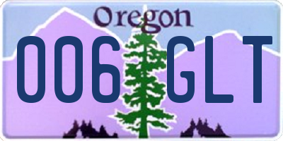 OR license plate 006GLT