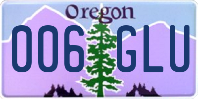 OR license plate 006GLU